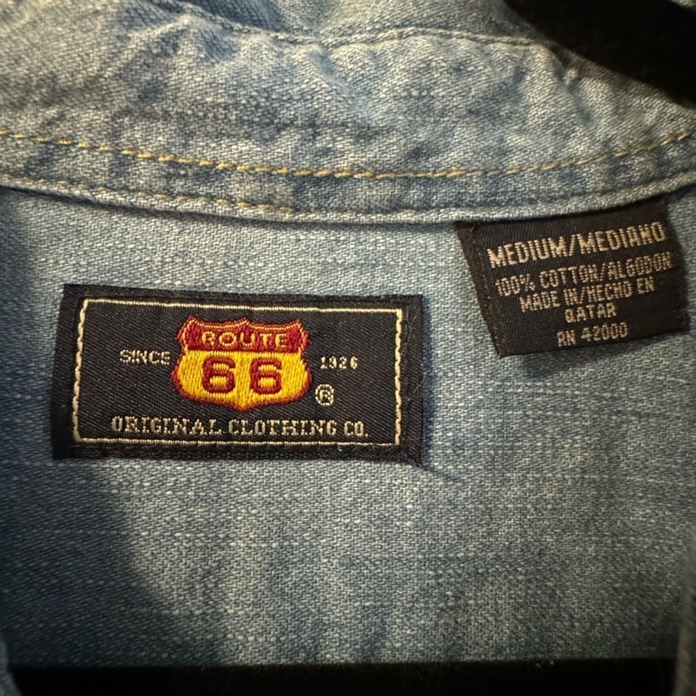 VTG Custom Denim Shirt Handpainted Embroidered Cotton Grannycore Coastal Grandma - Picture 6 of 15